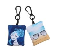 NOLITOY 2 piezas Paños de Microfibra para Limpieza de Gafas y Pantallas con Llavero Paños Reutilizables y Lavables para Lentes de Gafas y Electrónica Diseño Portátil con Gancho