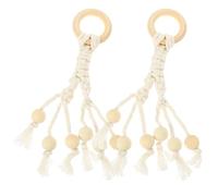 NOLITOY 2 piezas Soporte Colgante para Plátanos con Cuerda de Algodón Hecha Mano Almacenamiento bajo Mueble Evita Magulladuras y Decora Cocina con Estilo Bohemio