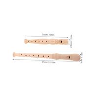 NOLITOY 2 Piezas Soprano Recorder German Style Wooden Music Flute Dual German English Design Stable Pitch For Beginners Adults Home School