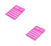NOLITOY 2 Piezas Titular De La Pluma De Uñas Tijeras Polaco Lámpara De Uñas De Gel Uv Poseedor Placa De Mezcla De Color De Esmalte De Uñas Pegatinas Arte Constructor Clavo Rosy El Plastico