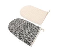 NOLITOY 2 Piezas Toalla de Baño Guantes de Exfoliante Corporal de Mano de Sisal Natural Esponja de Ducha de Doble Cara Guantes de Spa para Limpieza Corporal para Hombres y Mujeres