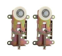 NOLITOY 2 Rodillos de Repuesto para Puerta Corrediza de Espejo, Ruedas Deslizantes de Polea de Acero Zincado, Accesorios para Herrajes de Muebles y Armarios, Uso Industrial y Comercial