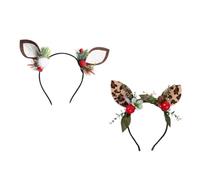 NOLITOY 2 Uds Diadema Con Orejas De Leopardo Diademas Para Niñas Diademas Para Diadema Con Astas De Ciervo Tocado Banda Para El Pelo Para Banda Para El Pelo Con Orejas De Gato Diadema