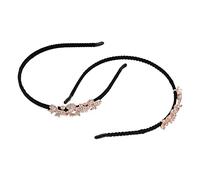 NOLITOY 2 Uds Diadema De Franela Con De Imitación Corbata Para El Pelo Con Lazo Tocado Para Novia Diademas De Moda Lazos Para El Pelo Con Lazos Gemas Para El Pelo Para