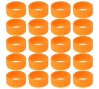 NOLITOY 20 Anillos de Silicona para Velas Cónicas Color Naranja, Accesorios para Sujetar Velas, Protección de Muebles y Fácil Mantenimiento en Mesas de Banquetes y Reuniones al Aire Libre