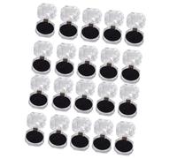 NOLITOY 20 Cajas Organizadoras de Anillos de Cristal Acrílico Pequeñas Octogonales Negras Joyero Transparente para Almacenamiento de Pendientes y Anillos Expositor Compacto para Joyas