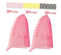 NOLITOY 20 piezas Clips Ajustables para Uñas de Gel Pinzas de Plástico para Quitaesmalte Semipermanente Herramientas Seguras para Manicura Casa Colores Surtidos Rosado Gris Amarillo