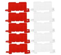 NOLITOY 20 Piezas Mini Barricadas de Tráfico Juguete Señales de Carretera Blanco y Rojo Modelos Miniatura para Enseñanza y Decoración Temática Infantil