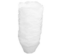 NOLITOY 200 Cápsulas de Papel para Cupcakes Lotus Medianas Blancas Moldes Resistentes al Aceite para Hornear Magdalenas Ideales para Repostería en Bodas Cumpleaños y Showers