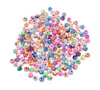 NOLITOY 200 Piezas material de abalorios a mano joyería haciendo perlas hacer joyas con cuentas de flores cuentas decorativas para manualidades coloridas arcilla polimérica