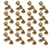 NOLITOY 20Pcs Rastas De Cabello Extensión Anillo Empuñaduras Cabello Gema Estampa Cadena Amuleto De Cabello Para Kit De De Cabello Pins Plateado De Cabello Barrettes Gold