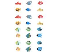 NOLITOY 24 Figuras Miniatura de Animales Marinos de PVC para Acuarios Decoración de Peceras Peces Tropicales Artificiales 24 Piezas de Mini Adornos para Acuario Decoración para Peceras