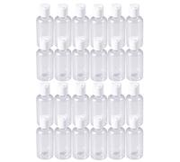 NOLITOY 24 Piezas botellas recargables automático champú y acondicionador de viaje perfume recargable mini loción gel de manos hand cream botellas para champú botellas de prensa
