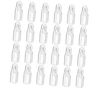 NOLITOY 24 Piezas Ganchos Transparentes para Varilla de Cortina Accesorios de PVC Ligeros y Resistentes para Persianas y Cortinas Fácil de Instalar y Almacenar Uso Práctico para