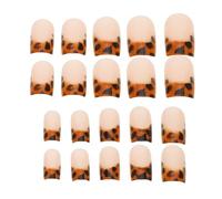 NOLITOY 24 Piezas Uñas Postizas Leopard Press Desmontables con Cobertura Completa Uñas Artificiales Reutilizables para Manicura Profesional y Uso Doméstico Longitud Media Extendida para