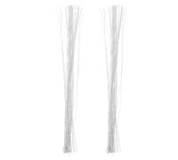 NOLITOY 250 Piezas de Alambre Floral Envuelto para Manualidades Tallos de Alambre de Hierro Flexibles de 40 CM Color Blanco para Proyectos de Floristería y Guirnaldas de Boda