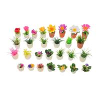 NOLITOY 28 Piezas Macetas Miniatura de Resina para Bonsái Plantas Decorativas para Casa de Muñecas Flores Falsas Macetas Pequeñas para Jardín Miniatura y Decoración de Paisajes Diminutos