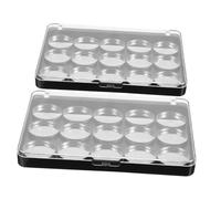 NOLITOY 2juegos Estuche De Maquillaje Vacío Cajas De Organizador De Sombras y Compartimentos De Diseño Compacto y Duradero Para Mezcla De Para Viaje y Almacenamiento De Cosméticos