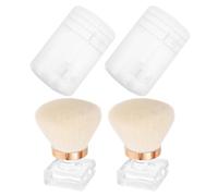 NOLITOY 2juegos Pinceles De Maquillaje Premium Para y Base Con Estuche Transparente Brochas Multiusos Para Aplicación De Maquillaje