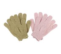 NOLITOY 2pares Guantes Baño Masaje Espalda Gel Ducha Exfoliante Corporal Toallas Dedos
