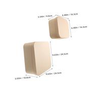NOLITOY 2piezas Cajas de Obsequio de Papel Kraft Pequeñas Cajas Cuadradas de Cartón con Tapa para Envolver Jabón de Canela Regalos de Boda Fiestas