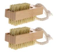 NOLITOY 2piezas Cepillos Uñas De Madera Para Limpiar Fregar Uñas Cepillo Para Polvo Manicura