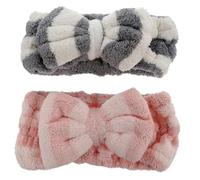 NOLITOY 2piezas Diadema De Maquillaje Elástica Lazo Para Ducha y Lavado Facial Para Mujer