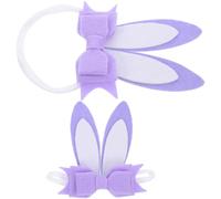 NOLITOY 2piezas Diademas De Conejo Para Bebés Orejas De Conejo y Lazos Accesorios De Pelo Para Recién Nacidas y Niñas Para Fiestas y Fotografía