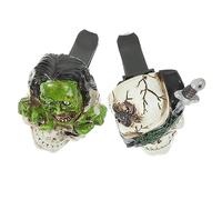 NOLITOY 2piezas Difusor De Aroma De Calavera Para Ventilación De Auto Accesorio Decorativo De Halloween De Fragancia Reutilizable Compatible Vents De Vehículos