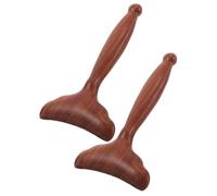 NOLITOY 2piezas Espátula Raspadora De Sándalo Tablero Gua Sha Para Rostro Herramienta Facial Gua Sha De Madera Masajeador Facial Portátil Raspado Herramienta De Masaje Guasha Para