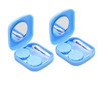 NOLITOY 2piezas Estuche De Lentes De Contacto con Ventosa Pinzas Espejo y Botella para