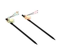 NOLITOY 2piezas Horquilla De Flores Estilo Chino Palillo Chino Cabello Sujetador De Flores Para Ceremonia Manual