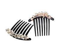 NOLITOY 2piezas Peine De Novia Perlas y Strass Accesorios De Boda Elegantes Para Peinados Nupciales y Fiestas