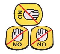 NOLITOY 3 Parches de Advertencia para Correas de Perro, Adhesivos y Resistentes al Agua, Diseño de Tejido en Múltiples Formas para Fácil Identificación y Cuidado Seguro