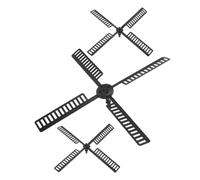 NOLITOY 3 Piezas Aspas para Molino de Viento de Jardín Plástico Resistente Repuesto para Ventilador de Modelo Decoración Exterior Patio y Césped Movimiento Suave y Duradero