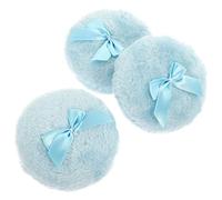 NOLITOY 3 Piezas Soplo Para Bebé Paraca Talco Para Bebé Tamaño Viaje Soplo De Base Minis Bocanada Soplo Cosmético Embudo Papaya Pata Bocanadas De Esponja Cuerpo Sky-blue Felpa