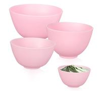 NOLITOY 3 piezas Tazones de Silicona Anti-caída para Mascarillas Faciales de Pequeño Mediano Grande Cuencos para Cosméticos y Condimentos Utensilios de para Doméstico y Salón