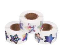 NOLITOY 3 rollos Pegatinas Recompensa Estrellas Unidades Adhesivas Decorativas para Incentivo Aula y Hogar