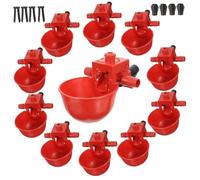 NOLITOY 30 Piezas Bebedero Automático Ajustable para Aves Tazas de Agua para Pollos y Codornices Accesorios Rojos para Avícolas Color Aleatorio Color Aleatorio