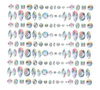 NOLITOY 300 Piezas Broca Plana Acrílica De Pedrería Plana Para Uñas Adornos De Pedrería Para Manicura Decoración De Uñas Para Manualidades