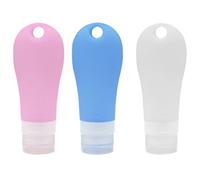 NOLITOY 3piezas Botella De Viaje Recipientes De Viaje De Silicona Juego De Dispensadores De Jabón Portátiles Botellas De Silicona Para Aseo