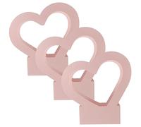 NOLITOY 3piezas Caja De Corazón Para Flores Decoración San Valentín Cesta Embalaje Floral