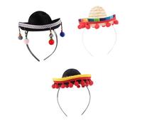 NOLITOY 3piezas Diadema del Día Muertos Mexicana Diadema de Fiesta para Disfraz Tocado de Festival para Fiesta de Tema Mexicano Color Aleatorio