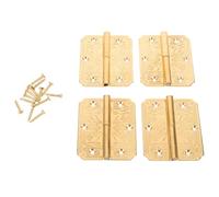 NOLITOY 4 Bisagras Pequeñas de Latón Tornillos Bisagras Mini Desmontables para Puertas de Armarios y Cajones Tamaño 6X5 CM Herrajes Metálicos para Muebles de Cocina y Baño