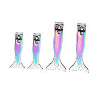 NOLITOY 4 Piezas cortauñas cuidado de uñas nail clippers Herramienta uñas limas para uñas Alicate de uñas paraca Gel herramienta de manicura herramienta para cortar uñas Acero inoxidable