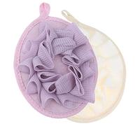 NOLITOY 4 Piezas de ducha Baños puff juguete caliente esponja exfoliante esponja baño bolas baño esponja corporal paños exfoliantes corporales material de malla de PE