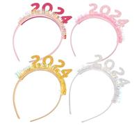 NOLITOY 4 Piezas Diademas con Purpurina para Fiesta Tocados Decorativos con Estrella y Accesorios para Mujer y Niña Diseño Cómodo y Resistente