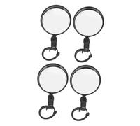 NOLITOY 4 piezas Espejos Bicicleta Ajustables con Visión Amplia para Manillar Retrovisores Convexos de Plástico Resistentes y para Seguridad y Confort Ciclismo Adulto y Eléctrico