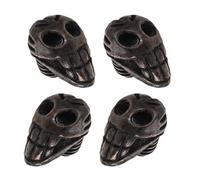 NOLITOY 4 Piezas Parachoques de Tijera de Peluquería Forma de Calavera, Accesorios de Metal para Tijeras de Barbería, Diseño Único y Amortiguación Ligera para Uso en Salones y Barberías