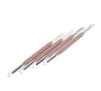 NOLITOY 4 Piezas Peine de Pestañas Metálico Inoxidable con Cubierta Cepillo Doble para y Separador de Cejas Kit Portátil para Eliminar Grumos y Definir Pestañas Naturales Herramienta de